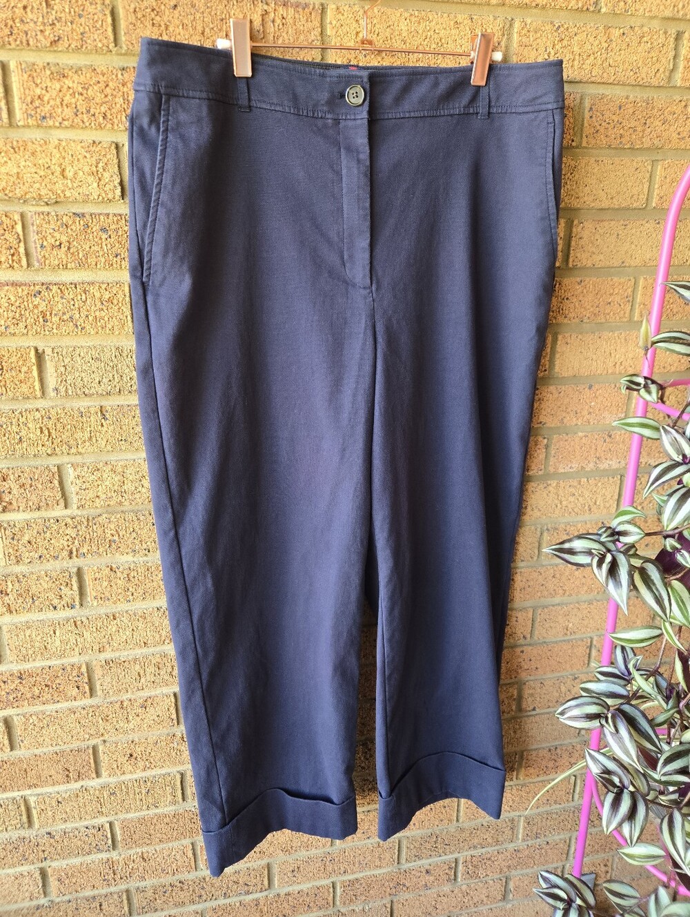 Boden Navy Blue Cuffed Cropped Pants / Capris 14 🛍️